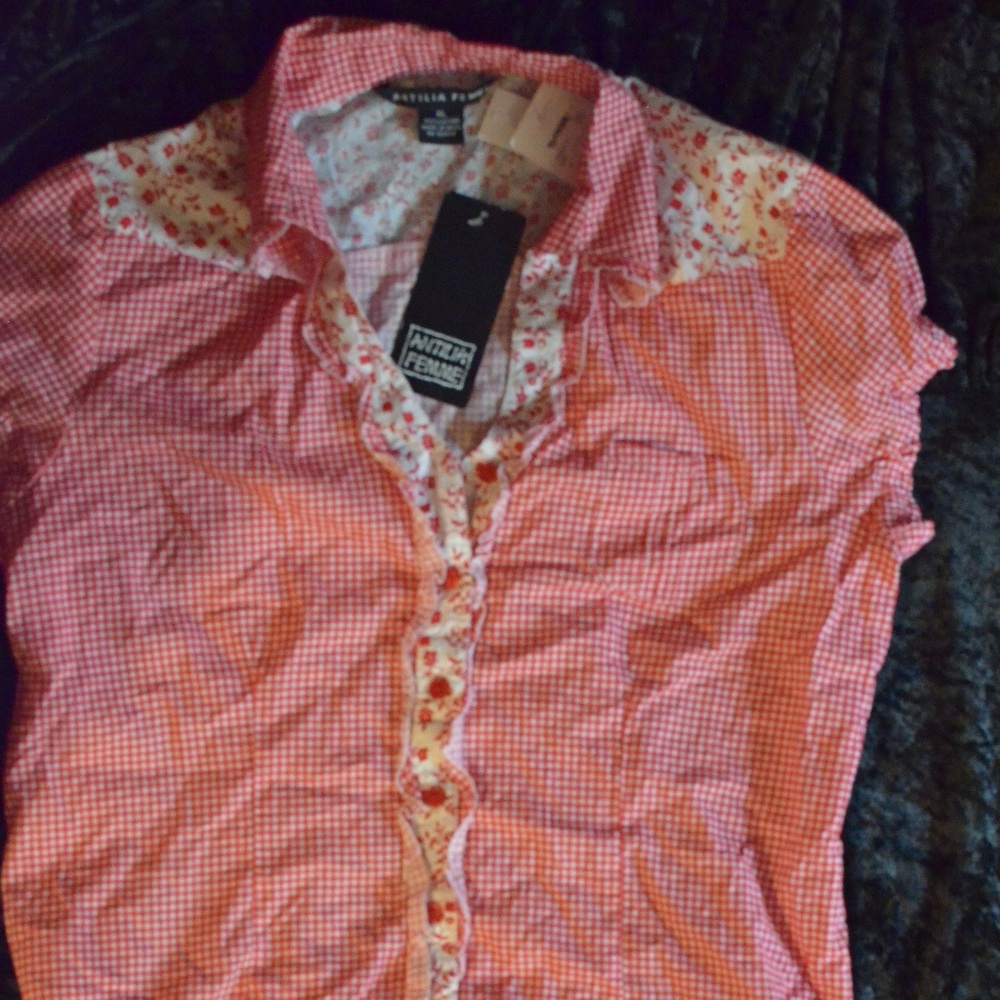 Antilia Femme Red/White sleeveless Top